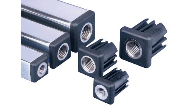 Nu-Tech Engineering Square Nylon Tube Insert, 1200 kg Static Load Capacity | A020/013