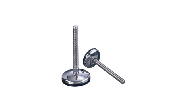 Nu-Tech Engineering M24 100 mm Dia. Adjustable Foot, Stainless Steel, 1000 kg Static Load Capacity 3.5 ° Tilt Angle | A105/036