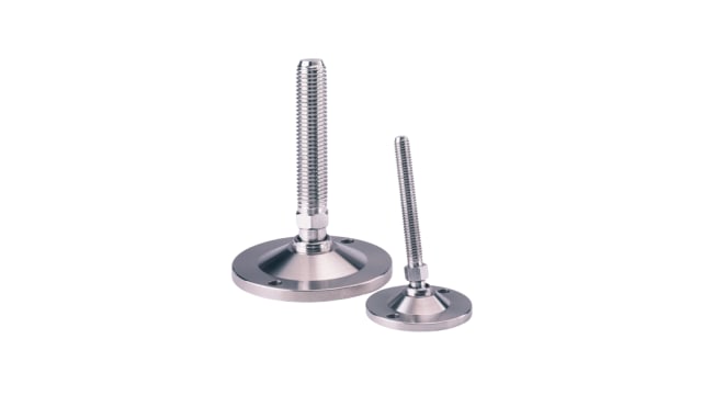 Nu-Tech Engineering M16 80 mm Dia. Adjustable Foot, Steel, 1750 kg Static Load Capacity 10 ° Tilt Angle | A210/010