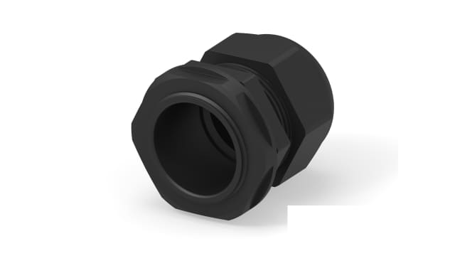 Entrelec 1SNG Series Black PA 6 Cable Gland, PG29 Thread, 18mm min., 25mm max., IP66, IP68 | 1SNG626177R0000