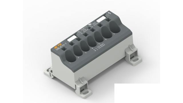 Entrelec Distribution Block, 7 Way, 1 kV, 85A, Black, Grey | 1SNL407610R0000