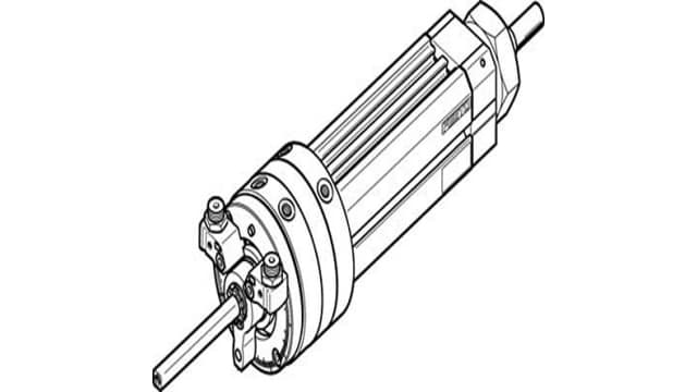 Festo DSL Series 8 bar Double Acting Action Pneumatic Rotary Actuator, 32 mm Bore, 270 ° | DSL-32-100-270-P-A-S20-B