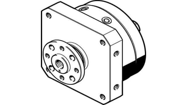 Festo DSM Series 10 bar Double Acting Action Pneumatic Rotary Actuator, 40 mm Bore, 270 ° | DSM-40-270-FW-A-B