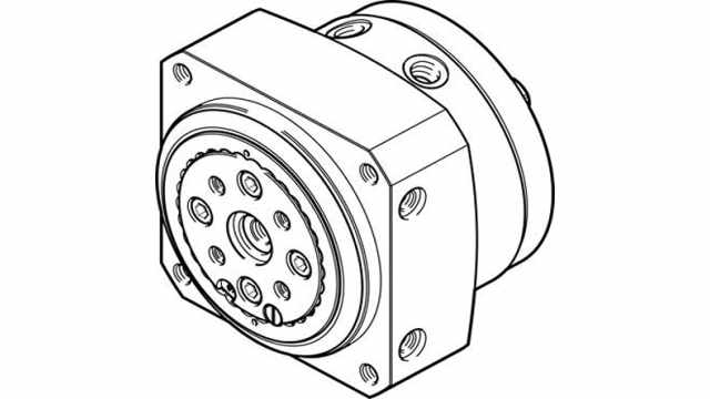 Festo DSM Series 10 bar Double Acting Action Pneumatic Rotary Actuator, 40 mm Bore, 270 ° | DSM-40-270-HD-A-B