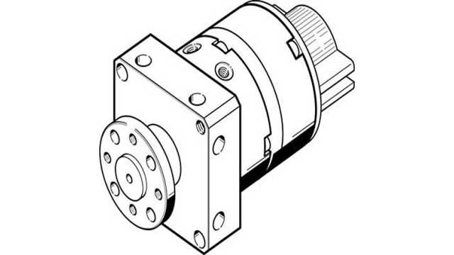 Festo DSM Series 8 bar Double Acting Action Pneumatic Rotary Actuator, 6 mm Bore, 180 ° | DSM-6-180-P-A-FF-FW