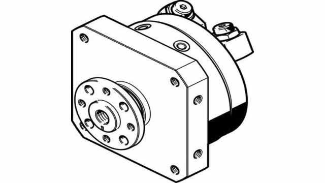 Festo DSM Series 10 bar Double Acting Action Pneumatic Rotary Actuator, 63 mm Bore, 270 ° | DSM-63-270-P-FW-A-B