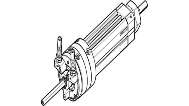 Festo DSL Series 8 bar Double Acting Action Pneumatic Rotary Actuator, 16 mm Bore, 246 ° | DSL-16-40-270-CC-A-S2-B