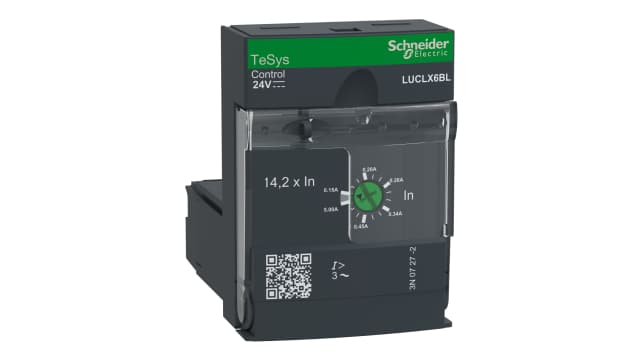Schneider Electric 0.09 kW Control Unit, 690 V ac, 3 Phase, 0.15 to 0.6 A, Short Circuit Protection, Manual Reset | LUCLX6BL