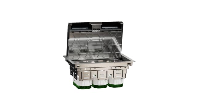 Schneider Electric Grey 6 Compartment Floorbox L, 275 mm x 200 mm 82 mm | INS52123