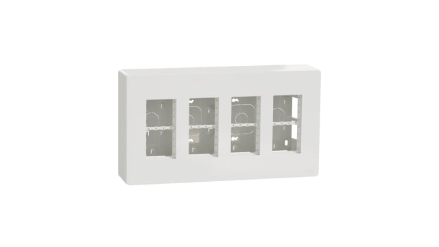 Schneider Electric White ABS New Unica Control Station Enclosure - 4 Hole | NU124418