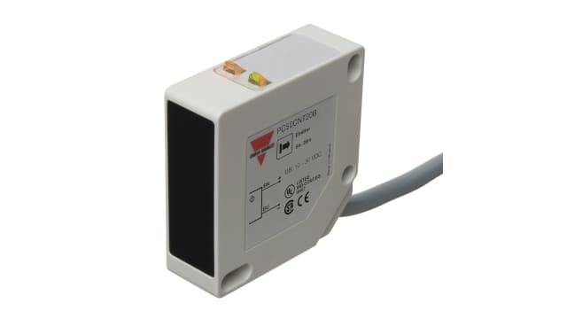 Carlo Gavazzi Through Beam Photoelectric Sensor, Rectangular Sensor, 20000 mm Detection Range | PC50CNT20B