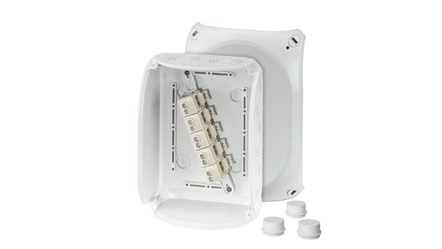 HENSEL DK Series Grey Polycarbonate Terminal Box, IP55, 5 Terminals, 91 mm, 210 mm 155 mm | DK 1610 G