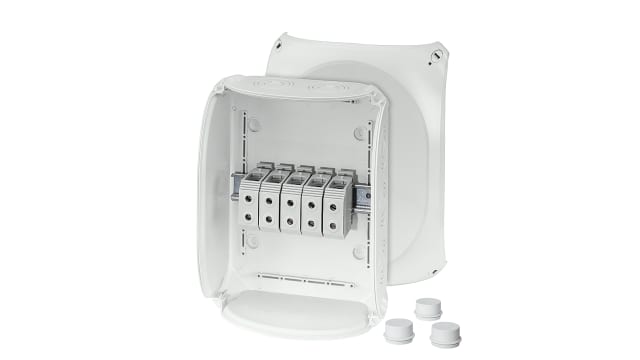 HENSEL DK Series Grey Polycarbonate Terminal Box, IP55, 5 Terminals, 112 mm, 295 mm 225 mm | DK 3535 G