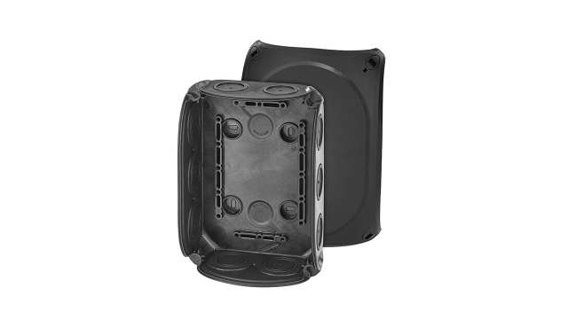 HENSEL DK Series Black Polypropylene Terminal Box, IP66, 0 Terminals, 77 mm, 180 mm 130 mm | DK 1000 B