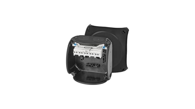 HENSEL KX Series Black Polycarbonate Terminal Box, IP66, 5 Terminals, II 3G Ex ec IIC T6 Gc II 3D Ex tc IIIC T85 Dc, 70 | KX 0404 C