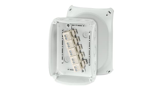 HENSEL KF Series Grey Polycarbonate Terminal Box, IP66, 5 Terminals, 77 mm, 130 mm 130 mm | KF 1010 G