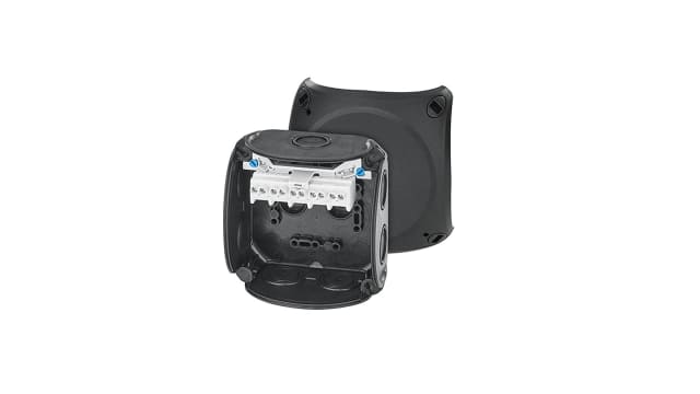 HENSEL DK Series Black Polypropylene Terminal Box, IP66, 5 Terminals, 70 mm, 104 mm 104 mm | DK 0404 B