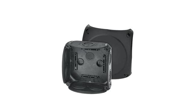 HENSEL DK Series Black Polypropylene Terminal Box, IP66, 0 Terminals, 77 mm, 130 mm 130 mm | DK 0600 B