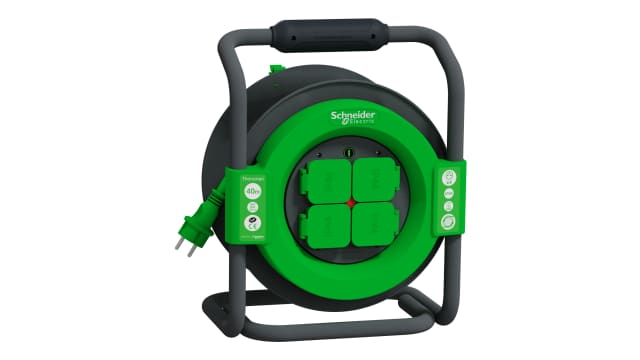Schneider Electric 40 m 4 Socket CEE 7/5 Extension Reel Cable Reel, 230V, IP44 | IMT33161