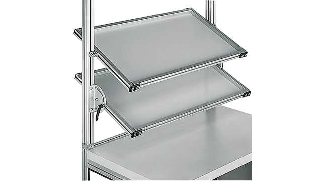 Bosch Rexroth Polypropylene Light Grey Shelf x 410 mm x 855 mm | 3842538457