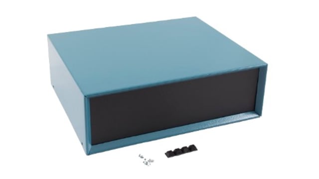 Hammond 1426 Blue Aluminium, Steel Enclosure 102 mm, 305 mm, 254 mm | 1426W-B