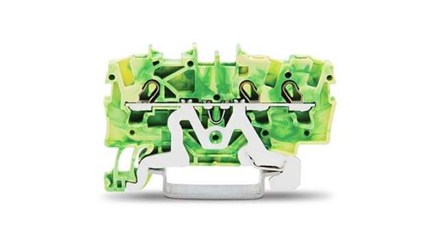 WAGO 2001-1307 TOPJOB S Series DIN Rail Terminal Block Yellow, Green, 1.5 mm², 1-Level, Cage Clamp, IECEx, EAC Ex, ATEX | 2001-1307