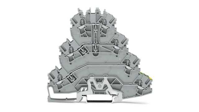 WAGO TOPJOB S Series Terminal Block Grey, 2.5 mm², 4-Level, Cage Clamp, ATEX, EAC Ex, IECEx | 2002-4127