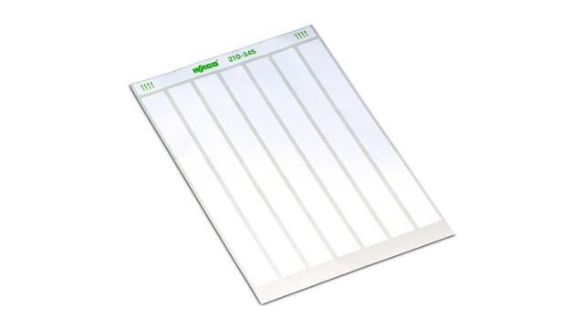 WAGO White White Print Label, 25 mm Width, 175 Per Roll Qty | 210-345