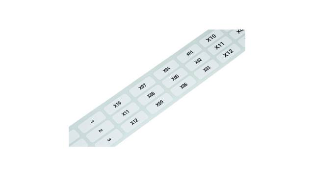 WAGO White Black Print Label, 25 mm Width, 1500 Per Roll Qty | 210-808