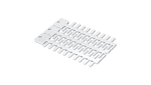 WAGO 211 Push-in Cable Marker, White, Pre-printed "Plain" Black, 211-110 | 211-110