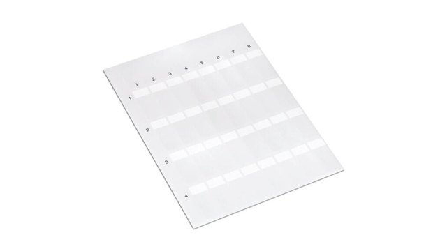WAGO 211 Cable Labels, White, Pre-printed "Plain", 211-150 | 211-150