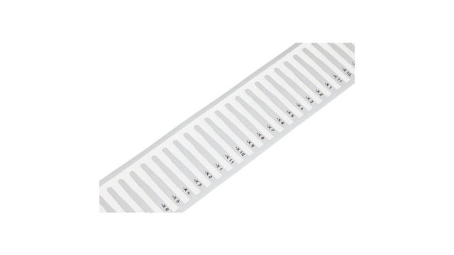 WAGO 211 Push-in Cable Marker, White, Pre-printed "Plain", 5 mm Cable White, 1.4 mm Cable, 211-811 | 211-811