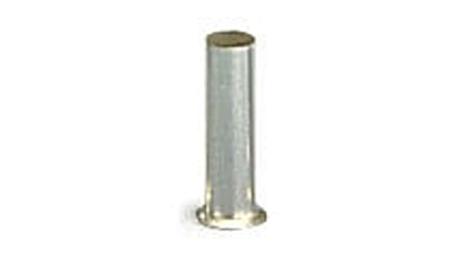 WAGO, 216 Uninsulated Ferrule, 6 mm Pin Length, 2.5 mm Pin Diameter, Silver | 216-123