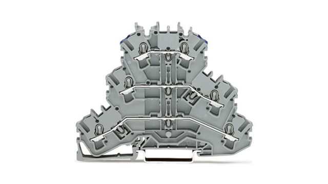 WAGO TOPJOB S Series Multi Level Terminal Block Grey, 2.5 mm², 3-Level, Push-in, IECEx/ATEX/CSA | 2002-3203