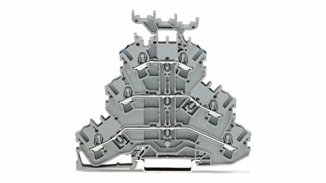 WAGO TOPJOB S Series Multi Level Terminal Block Grey, 2.5 mm², 3-Level, Push-in, IECEx/ATEX/CSA | 2002-3233