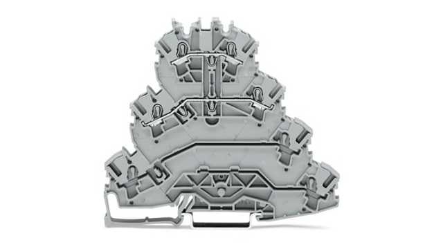 WAGO TOPJOB S Series Multi Level Terminal Block Grey, 2.5 mm², 4-Level, Push-in, IECEx/ATEX/CSA | 2002-4141