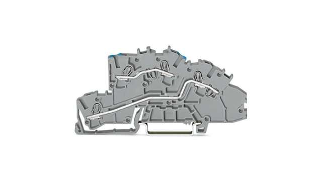 WAGO TOPJOB S Series Multi Level Terminal Block Grey, 2.5 mm², 3-Level, Push-in | 2003-7649