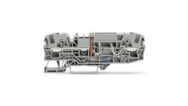 WAGO 2006-1681/1000-434 TOPJOB S Series Fuse Terminal Block Grey, 6 mm², 1-Level Fused, Push-in, CSA | 2006-1681/1000-434