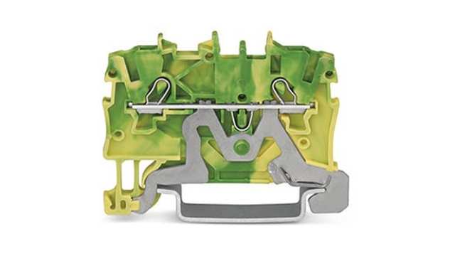WAGO 2000-1207 DIN Rail Terminal Block Green, Yellow, 1 mm², 1-Level, Cage Clamp, IECEx/ATEX | 2000-1207