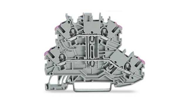 WAGO 2000-2208 TOPJOB S Series DIN Rail Terminal Block Grey, 1 mm², 2-Level, Cage Clamp, ATEX, EAC Ex, IECEx | 2000-2208