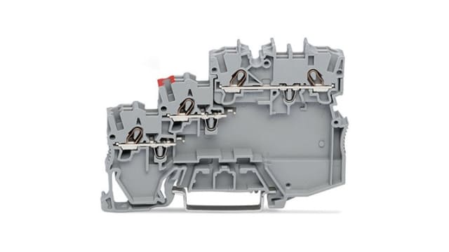 WAGO 2000-5310/101-000 TOPJOB S Series DIN Rail Terminal Block Grey, 1 mm², 3-Level, Cage Clamp | 2000-5310/101-000