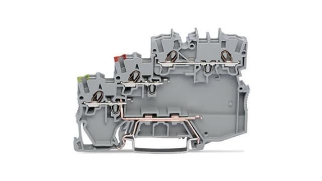 WAGO 2000-5317/101-000 TOPJOB S Series DIN Rail Terminal Block Grey, 1 mm², 3-Level, Cage Clamp | 2000-5317/101-000