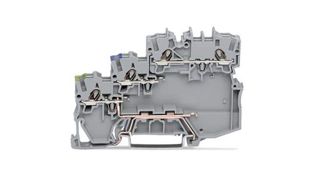 WAGO 2000-5317/102-000 TOPJOB S Series DIN Rail Terminal Block Grey, 1 mm², 3-Level, Cage Clamp | 2000-5317/102-000