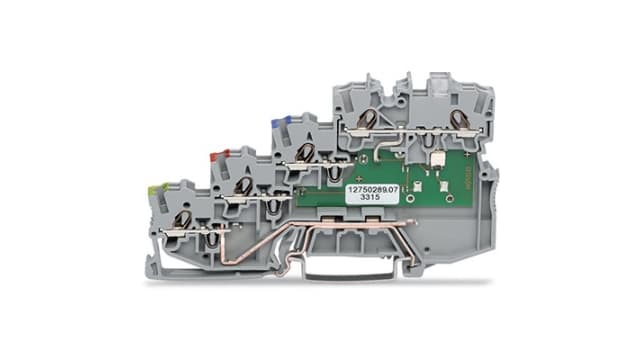 WAGO 2000-5417/1102-950 TOPJOB S Series DIN Rail Terminal Block Grey, 1 mm², 4-Level, Cage Clamp | 2000-5417/1102-950