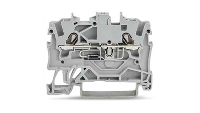 WAGO 2001-1211/1000-411 TOPJOB S Series DIN Rail Terminal Block Grey, 1.5 mm², 1-Level, Cage Clamp, ATEX, EAC Ex, IECEx | 2001-1211/1000-411