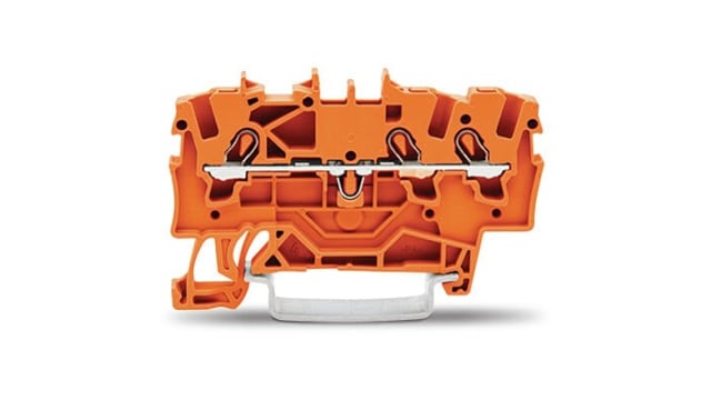 WAGO 2001-1302 TOPJOB S Series DIN Rail Terminal Block Orange, 1.5 mm², 1-Level, Cage Clamp, ATEX, EAC Ex, IECEx | 2001-1302