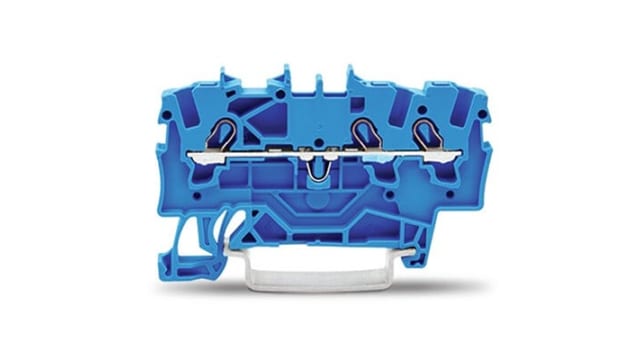 WAGO 2001-1304 TOPJOB S Series DIN Rail Terminal Block Blue, 1.5 mm², 1-Level, Cage Clamp, ATEX, EAC Ex, IECEx | 2001-1304