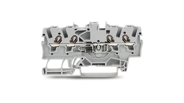 WAGO 2001-1411/1000-410 TOPJOB S Series DIN Rail Terminal Block Grey, 1.5 mm², 1-Level, Cage Clamp | 2001-1411/1000-410