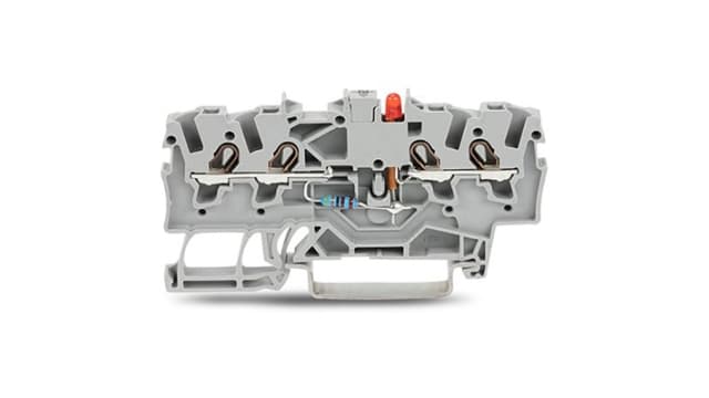 WAGO 2001-1421/1000-413 TOPJOB S Series DIN Rail Terminal Block Grey, 1.5 mm², 1-Level, Cage Clamp | 2001-1421/1000-413