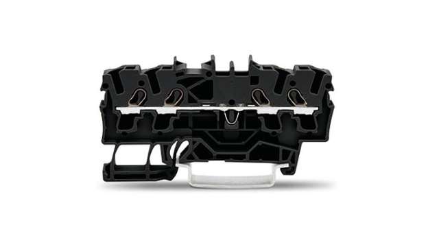 WAGO 2002-1405 TOPJOB S Series DIN Rail Terminal Block Black, 2.5 mm², 1-Level, Push-in, IECEx/ATEX/CSA | 2002-1405